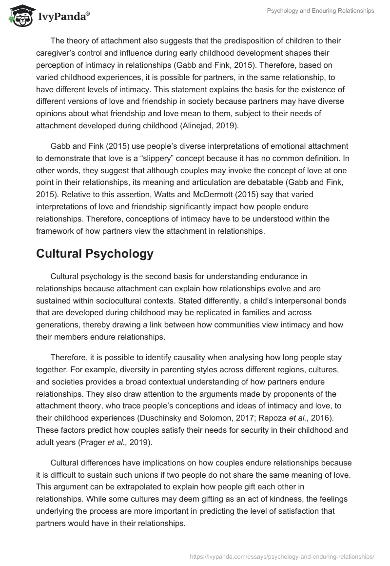 Psychology and Enduring Relationships. Page 2