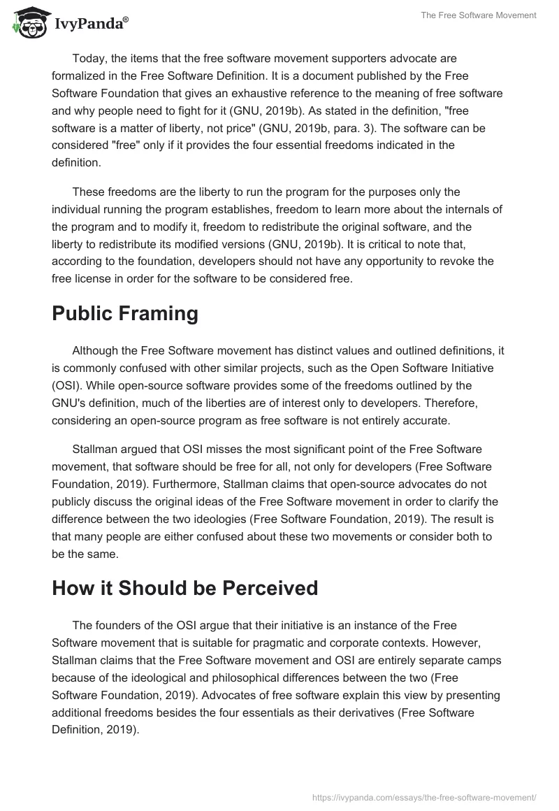 The Free Software Movement. Page 2