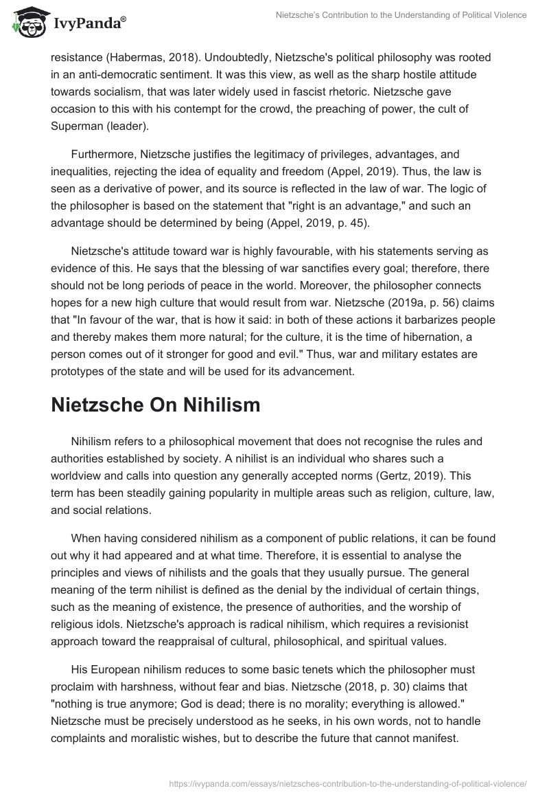 Nietzsche’s Contribution to the Understanding of Political Violence. Page 2