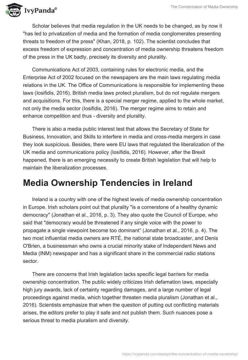 The Concentration of Media Ownership. Page 5