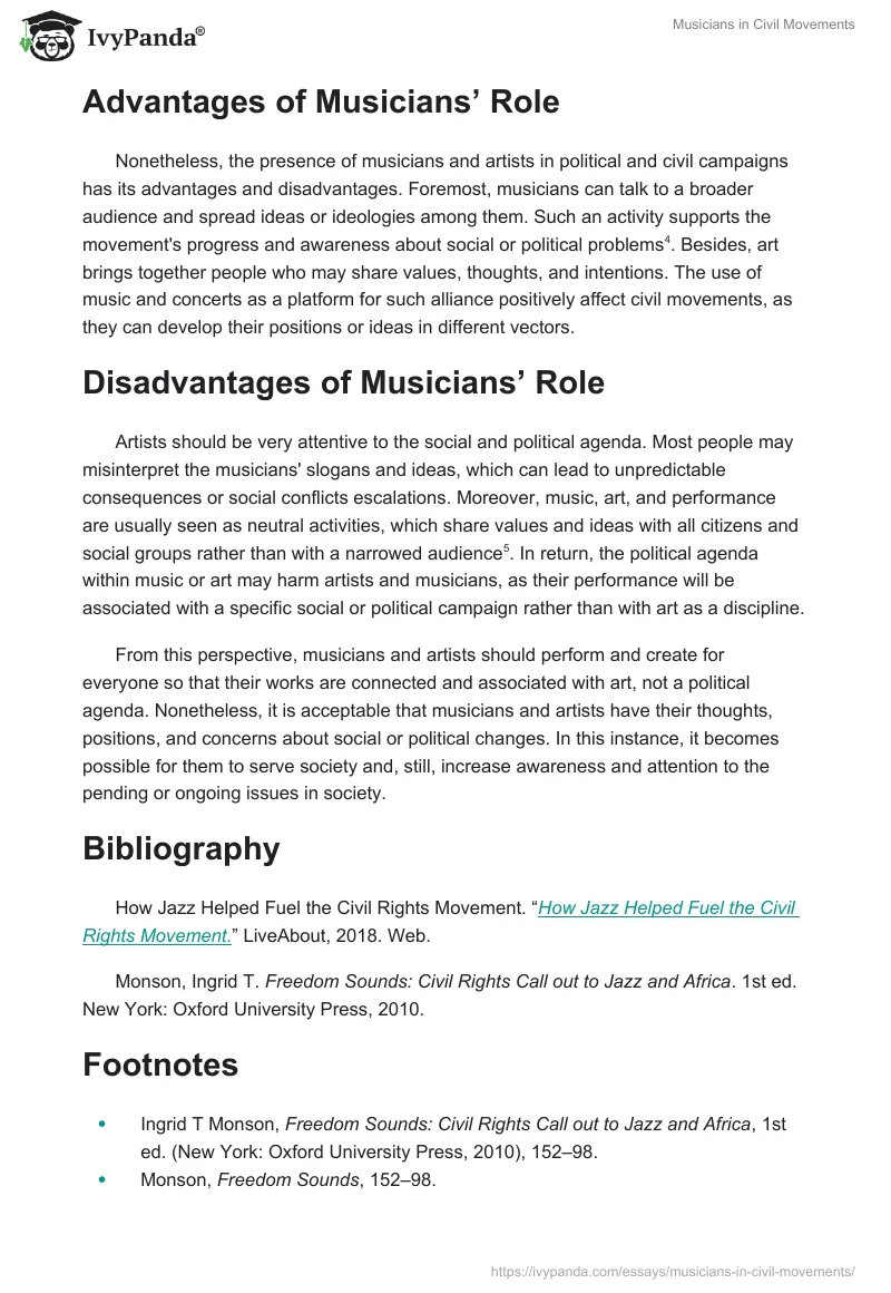 Musicians in Civil Movements. Page 2
