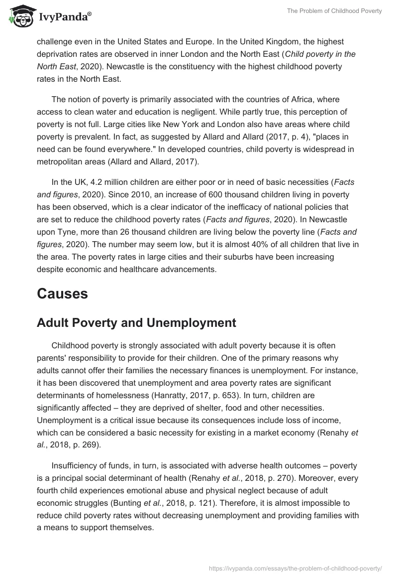 The Problem of Childhood Poverty. Page 3