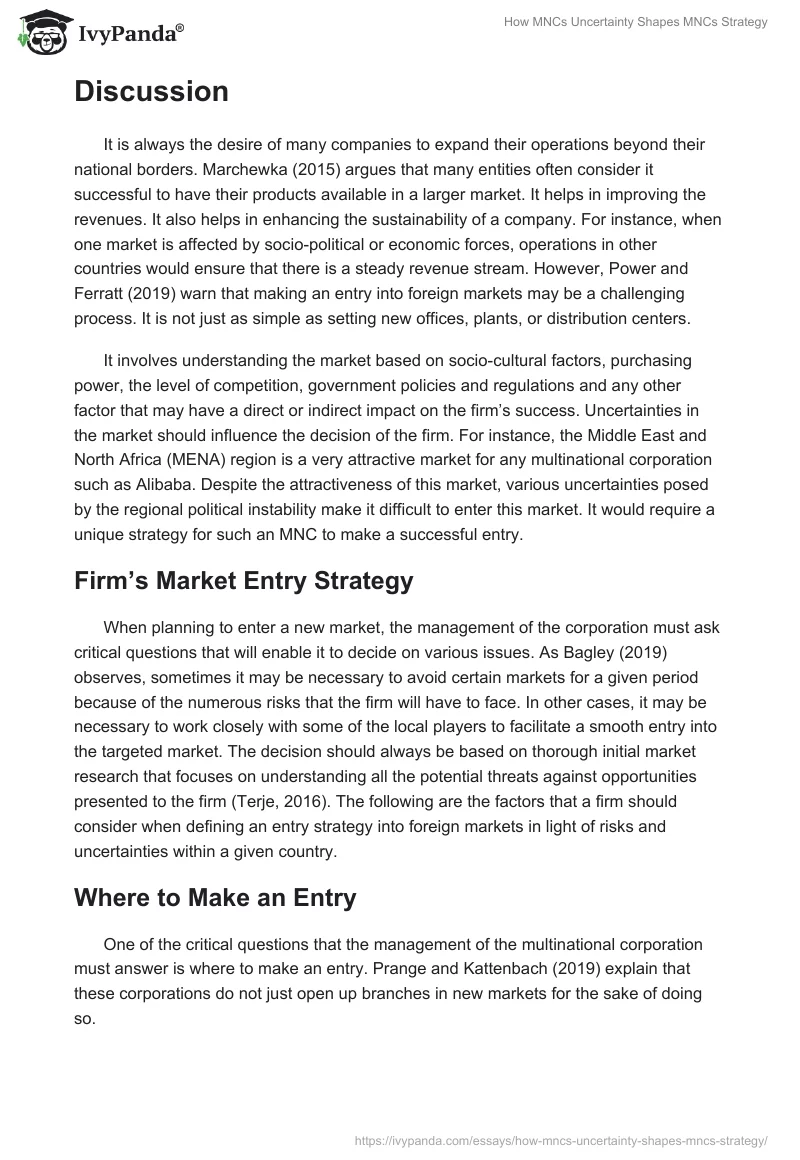 How MNCs Uncertainty Shapes MNCs Strategy. Page 2
