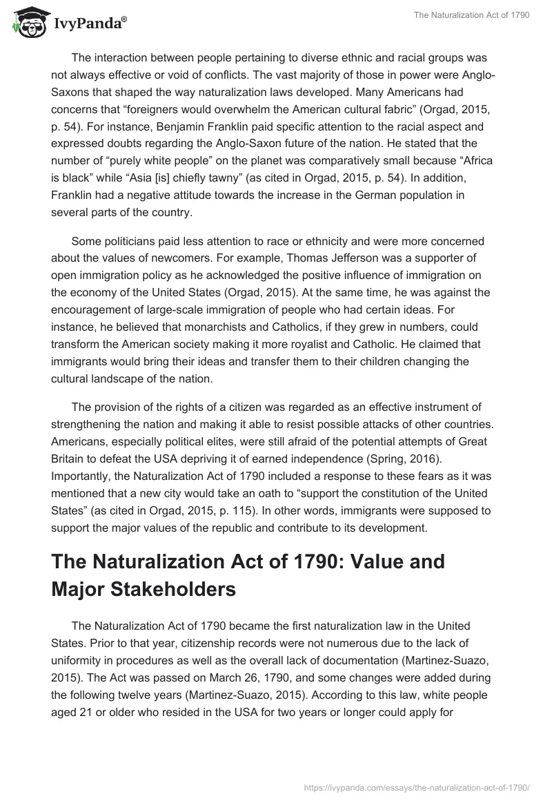 The Naturalization Act of 1790. Page 2