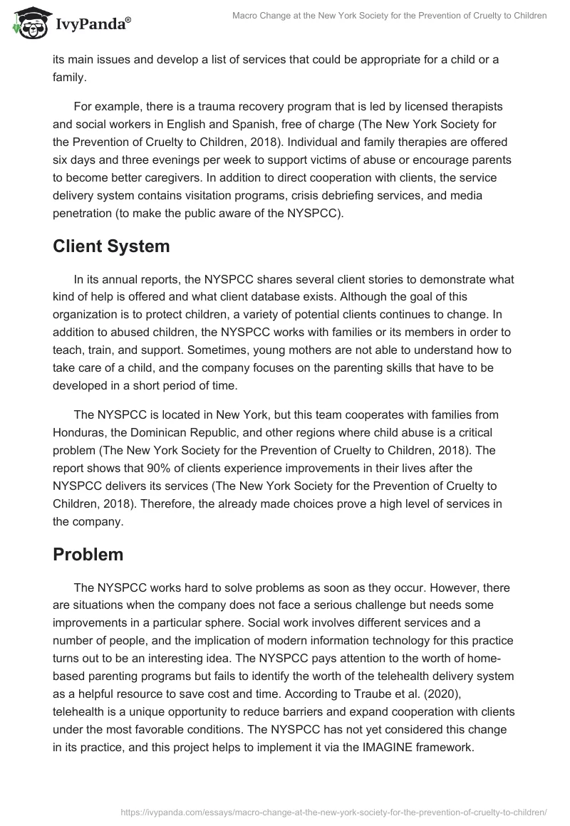 Macro Change at the New York Society for the Prevention of Cruelty to Children. Page 3
