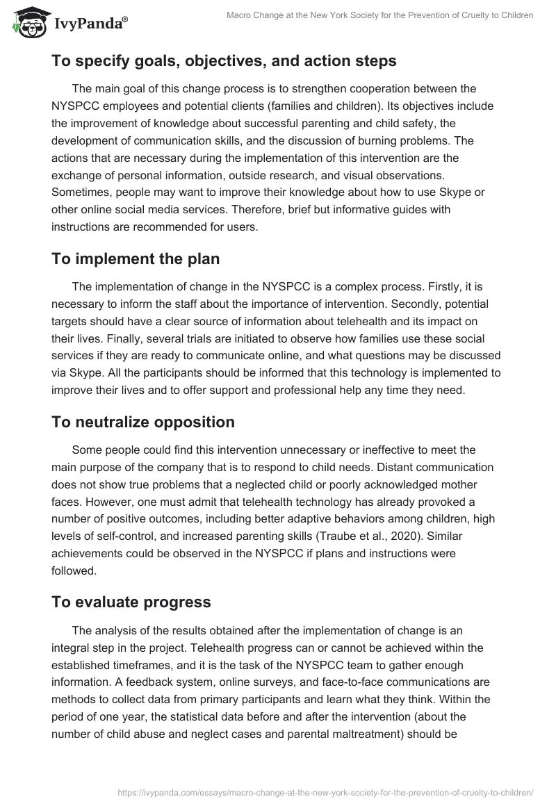 Macro Change at the New York Society for the Prevention of Cruelty to Children. Page 5