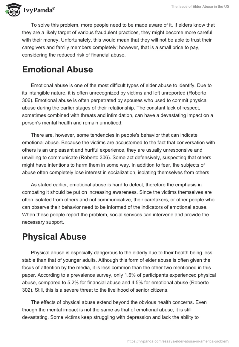The Issue of Elder Abuse in the US. Page 2