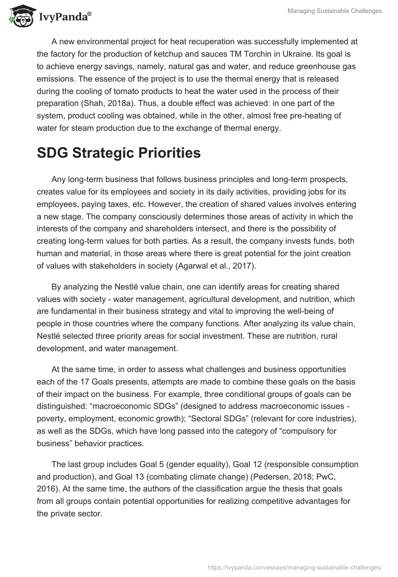 Managing Sustainable Challenges. Page 4