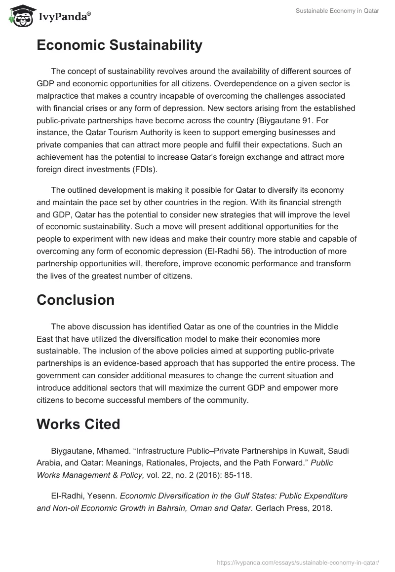 Sustainable Economy in Qatar. Page 2