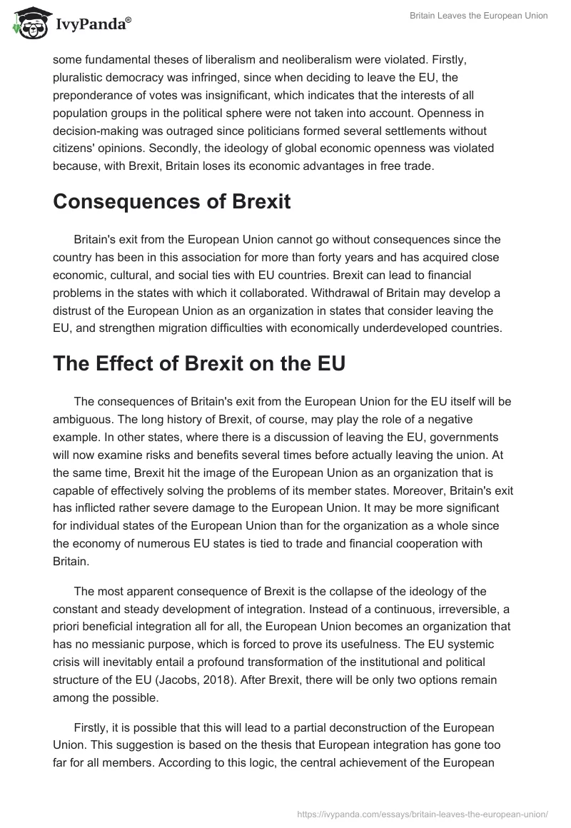 Britain Leaves the European Union. Page 3