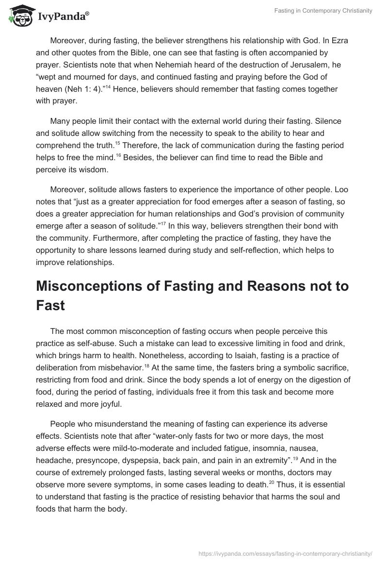 Fasting in Contemporary Christianity. Page 3