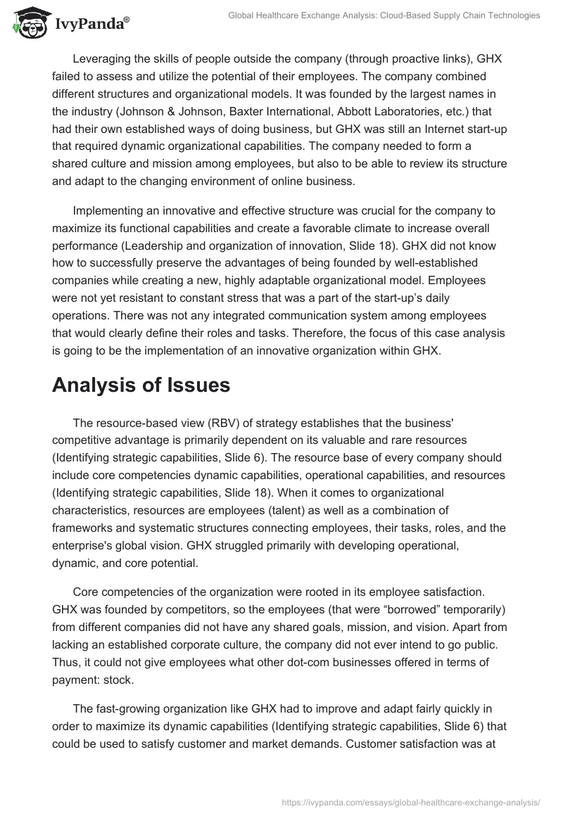 Global Healthcare Exchange Analysis: Cloud-Based Supply Chain Technologies. Page 2