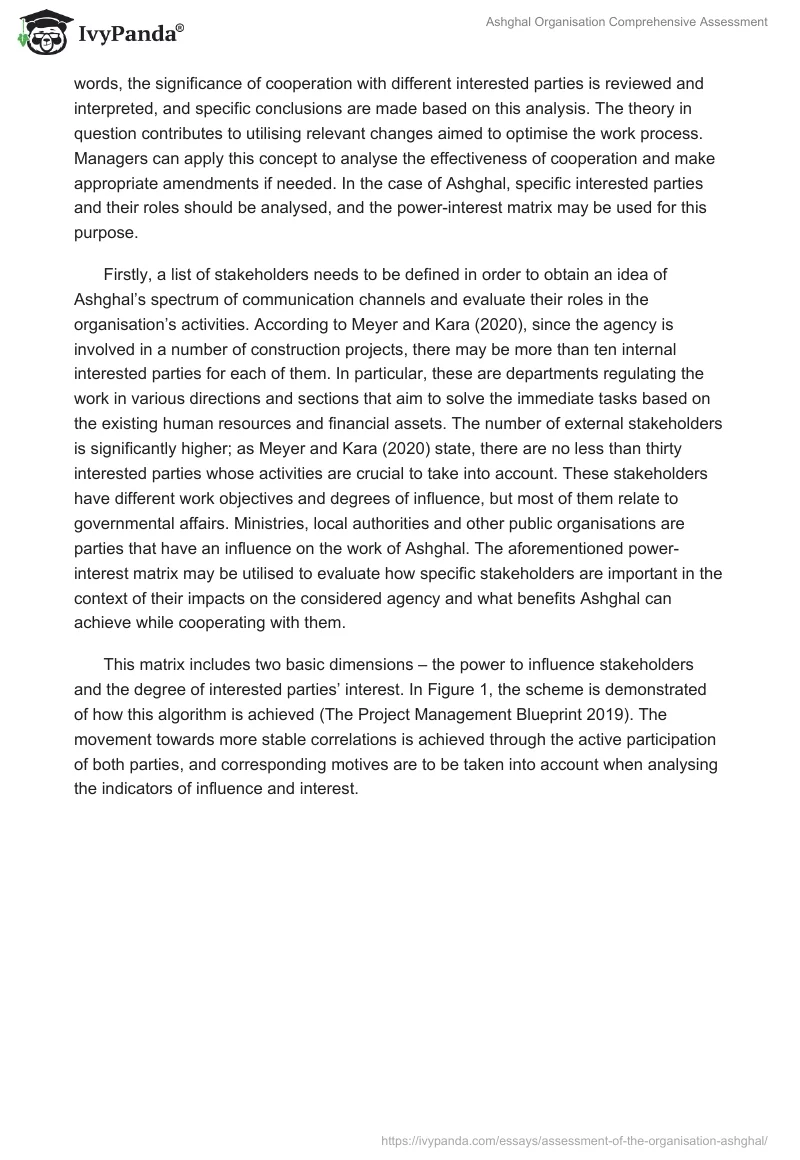 Ashghal Organisation Comprehensive Assessment. Page 5