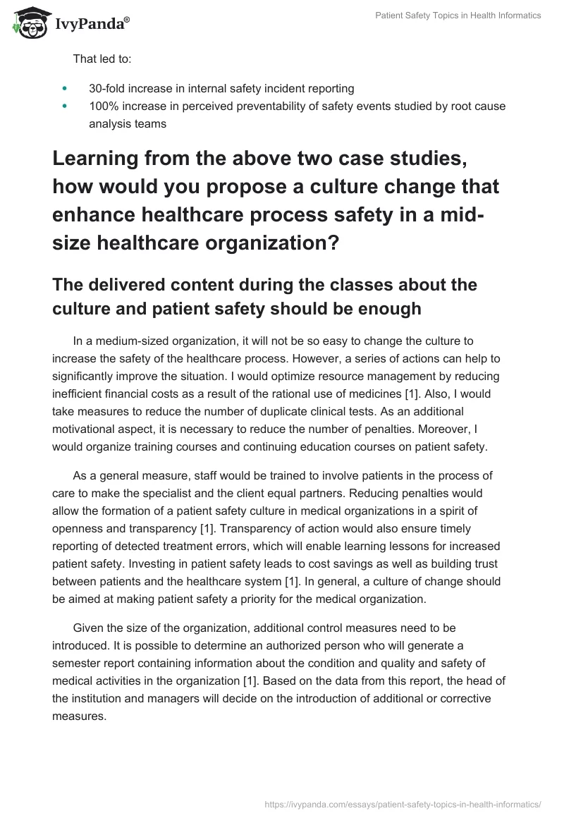 Patient Safety Topics in Health Informatics. Page 3