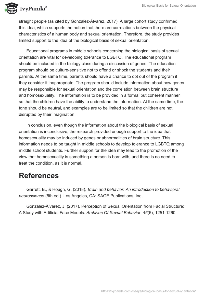 Biological Basis for Sexual Orientation. Page 2