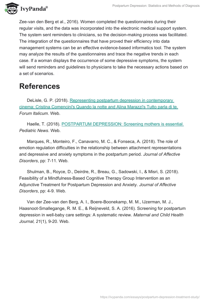 Postpartum Depression: Statistics and Methods of Diagnosis. Page 2