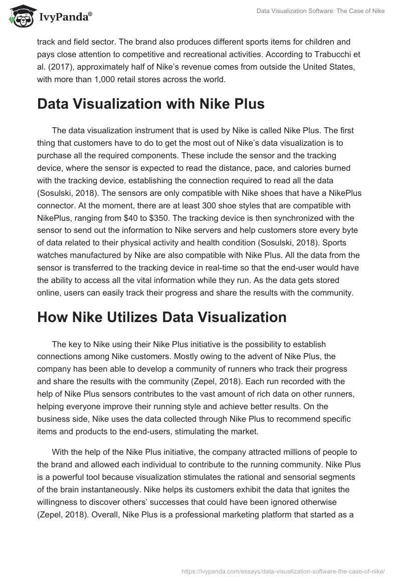 Data Visualization Software: The Case of Nike. Page 2