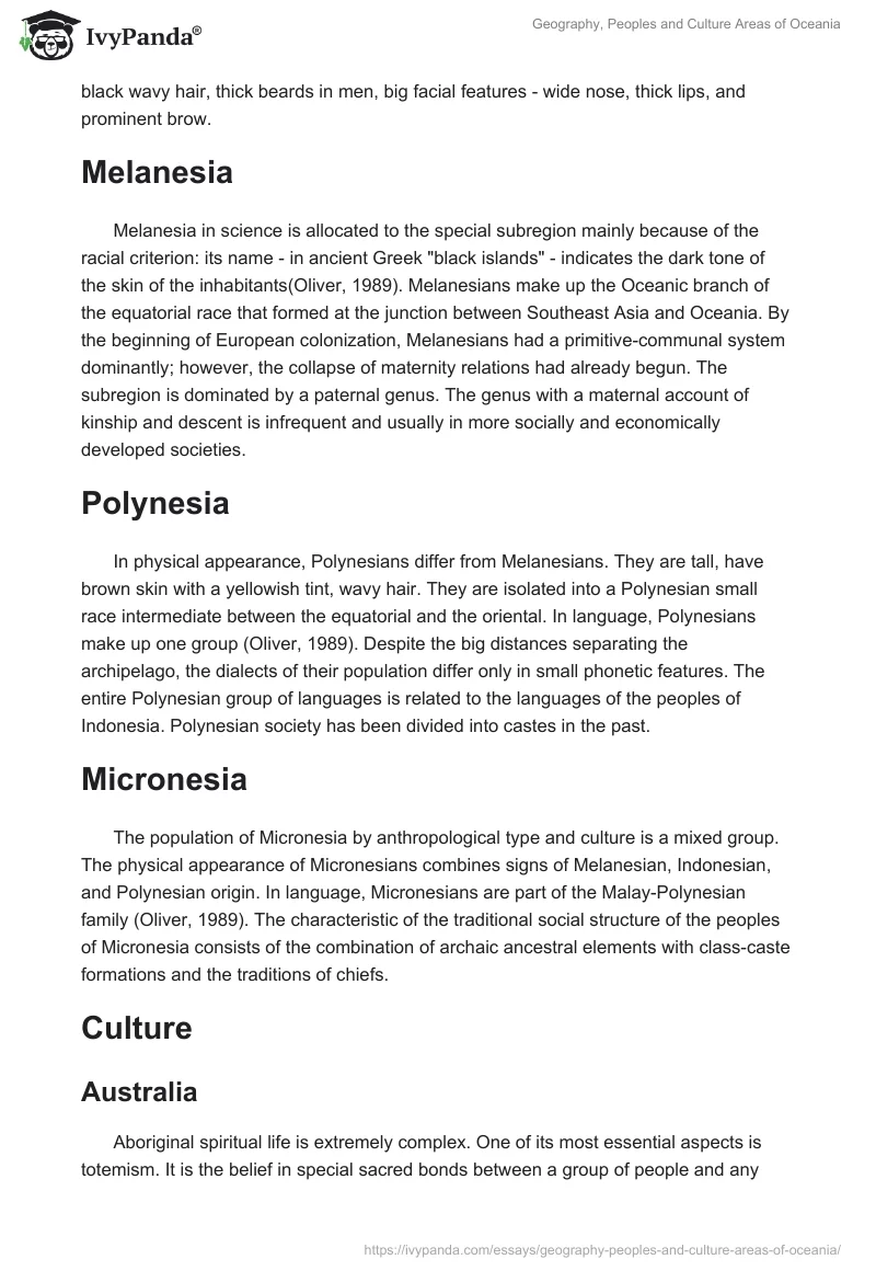 Geography, Peoples and Culture Areas of Oceania. Page 3