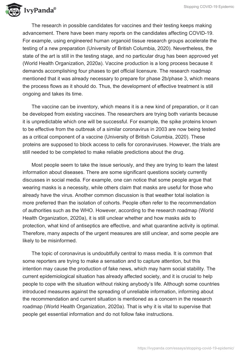 Stopping COVID-19 Epidemic. Page 2