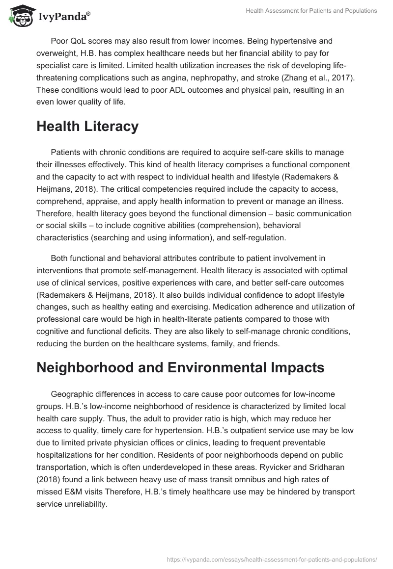 Health Assessment for Patients and Populations. Page 5