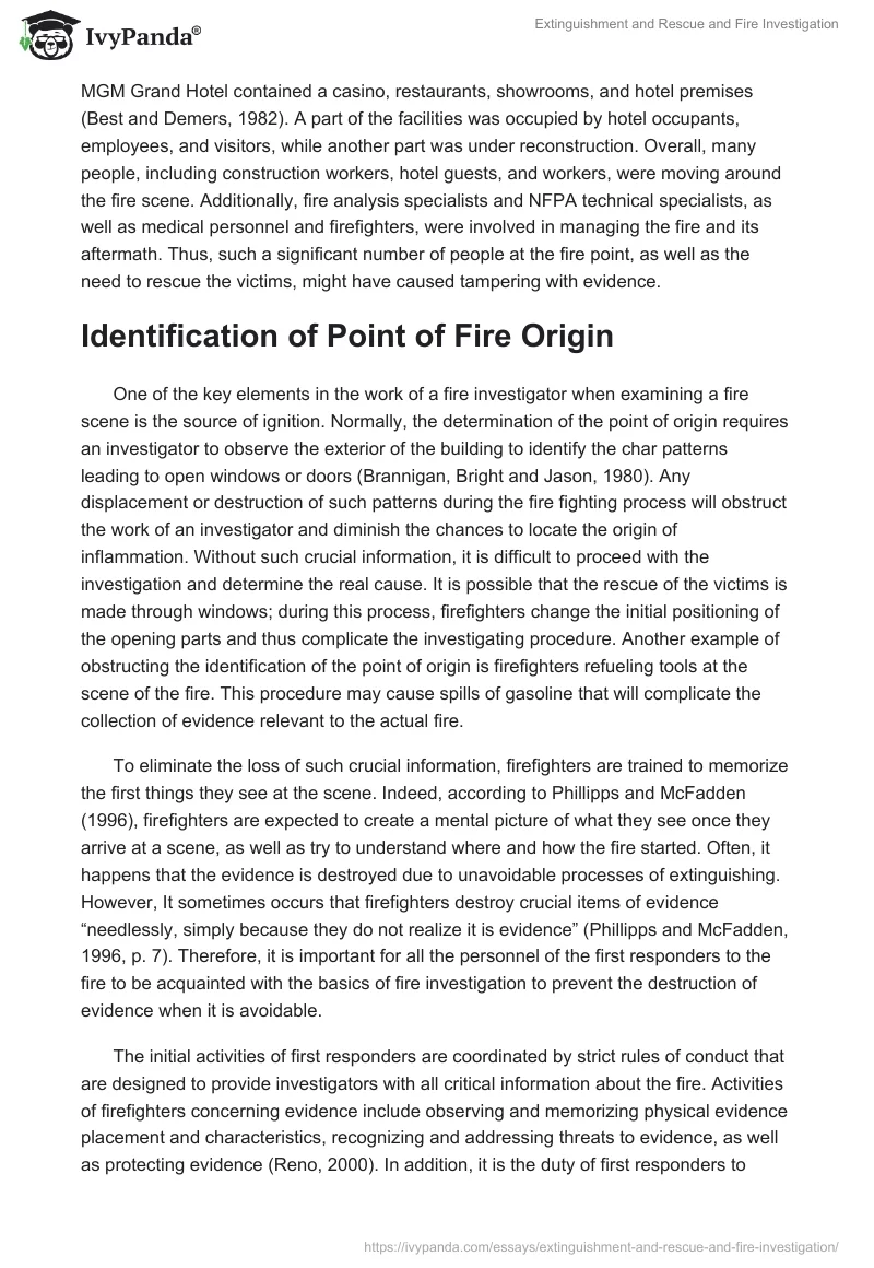 Extinguishment and Rescue and Fire Investigation. Page 3