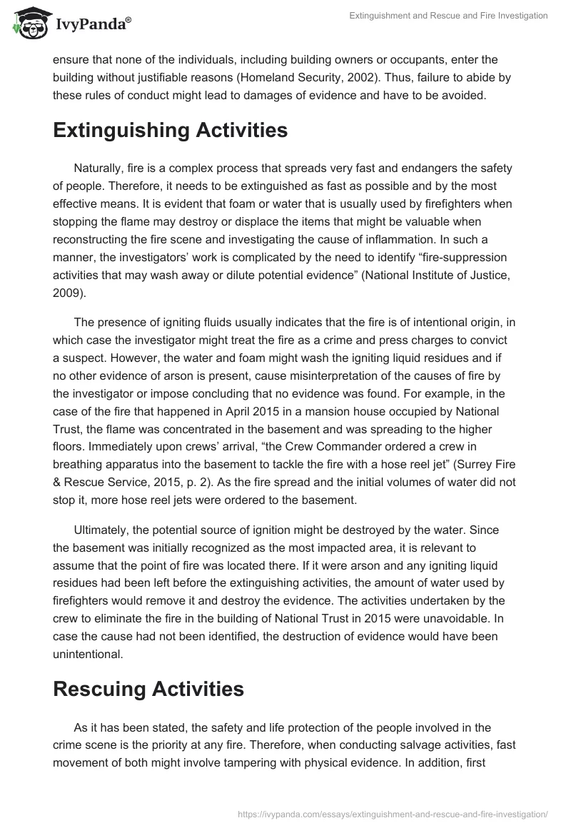 Extinguishment and Rescue and Fire Investigation. Page 4