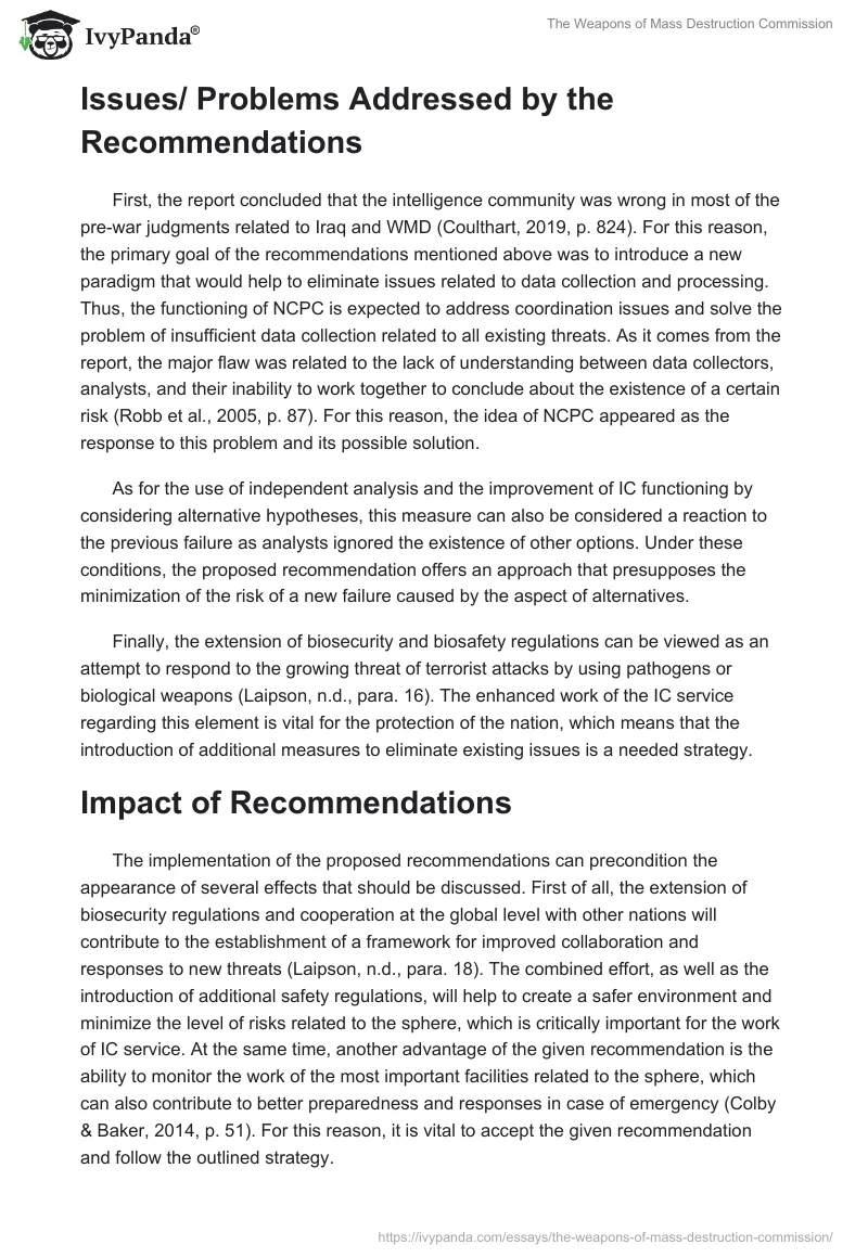 The Weapons of Mass Destruction Commission. Page 4