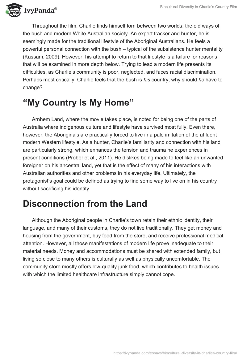 Biocultural Diversity in Charlie’s Country Film. Page 2