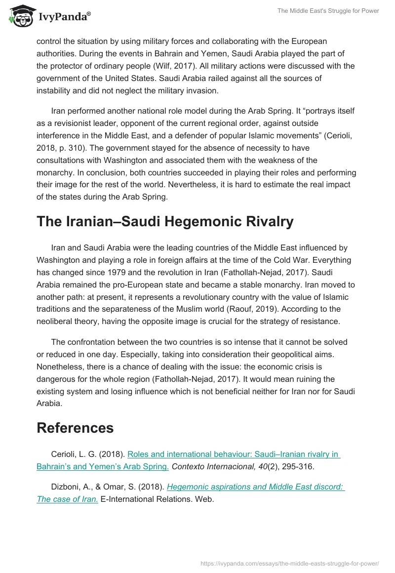The Middle East's Struggle for Power. Page 2