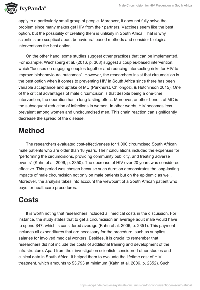 Male Circumcision for HIV Prevention in South Africa. Page 2