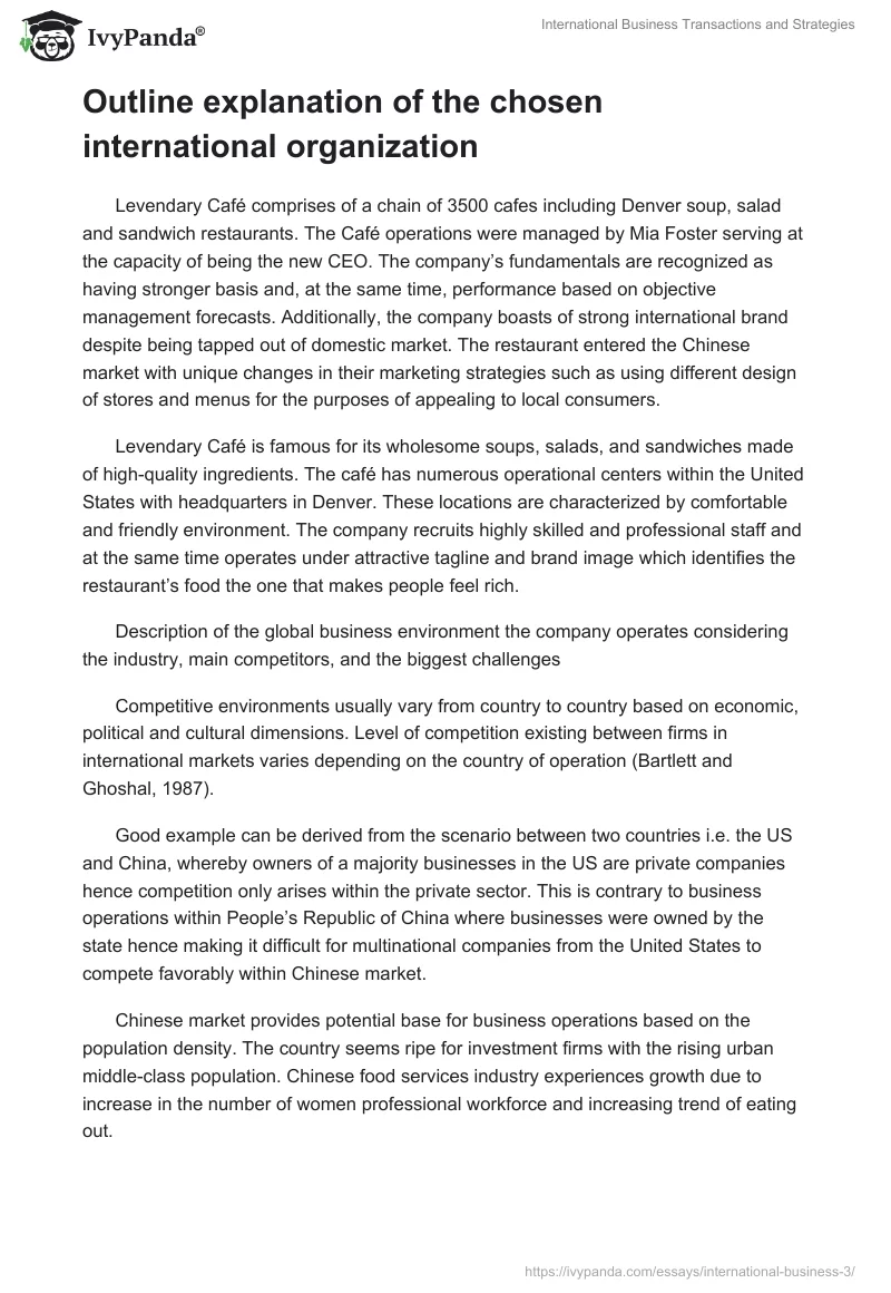 International Business Transactions and Strategies. Page 2