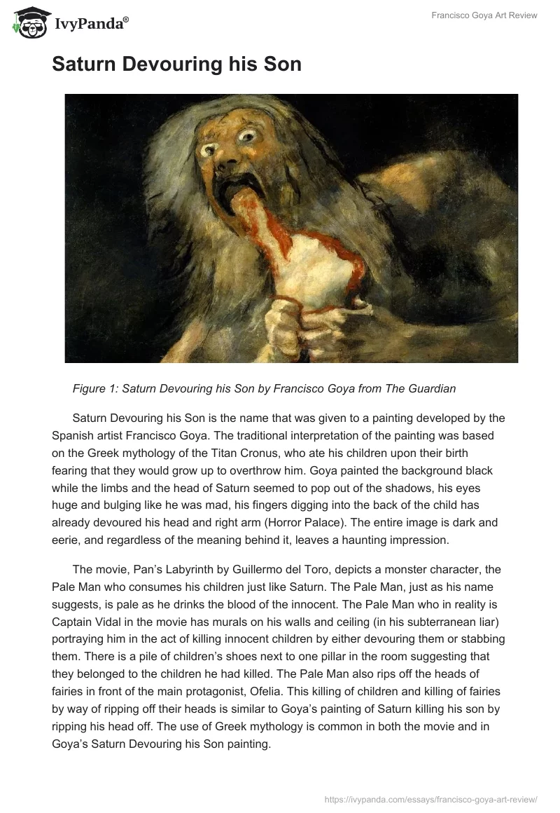 Francisco Goya Art Review. Page 2