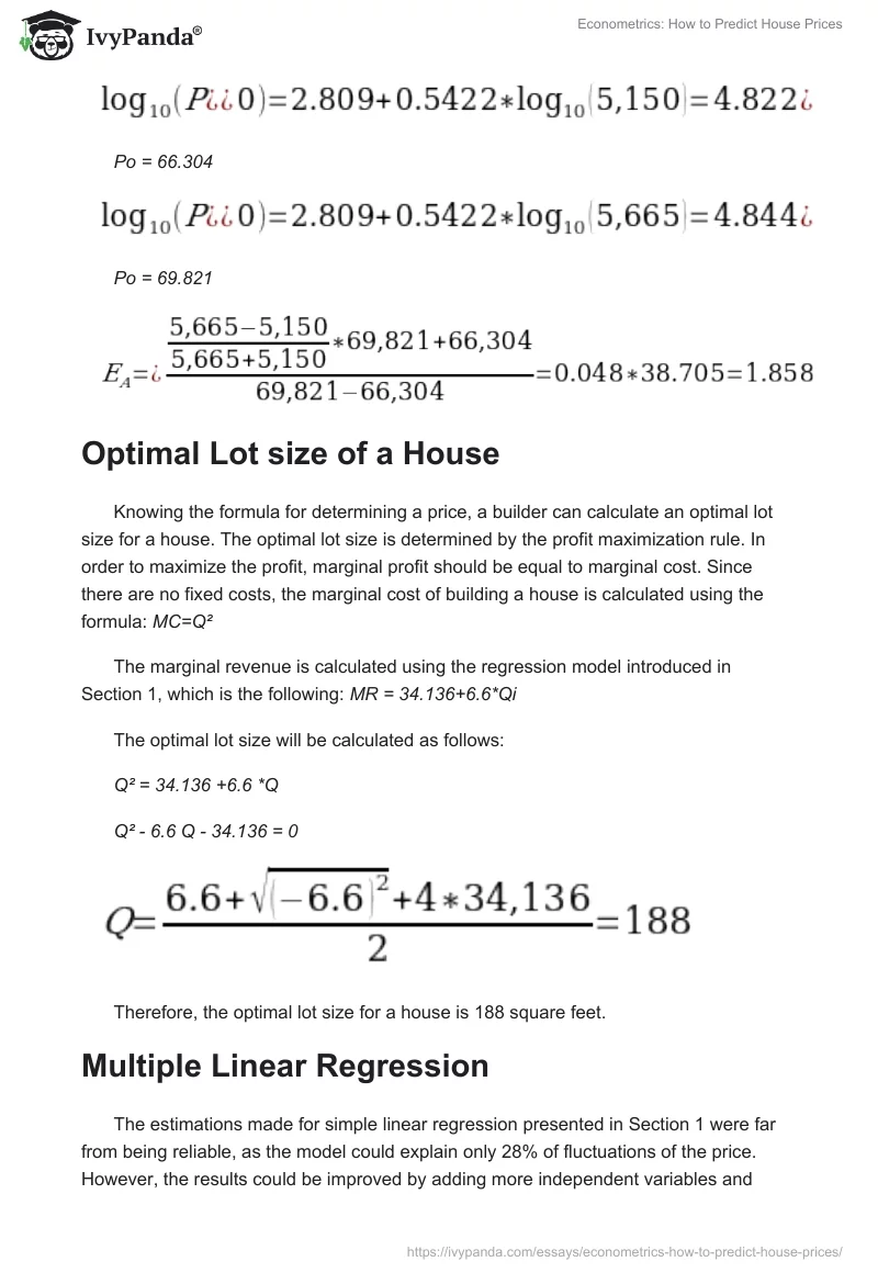 Econometrics: How to Predict House Prices. Page 4