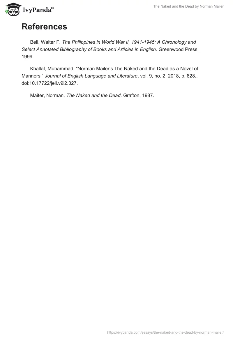 "The Naked and the Dead" by Norman Mailer. Page 4