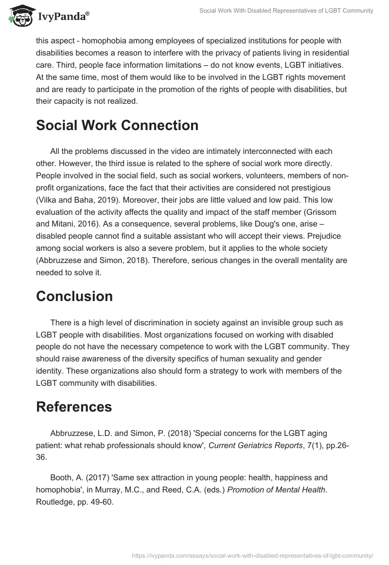 Social Work With Disabled Representatives of LGBT Community. Page 3