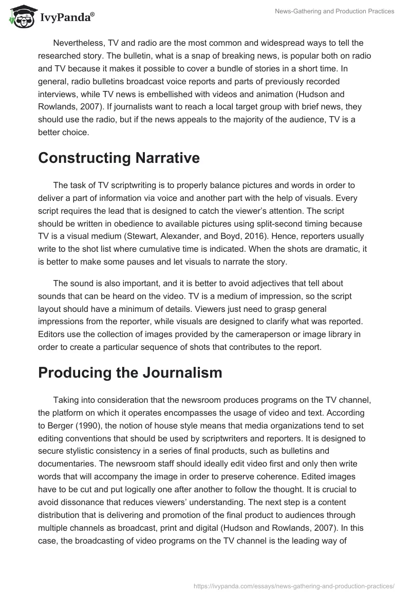 News-Gathering and Production Practices. Page 3