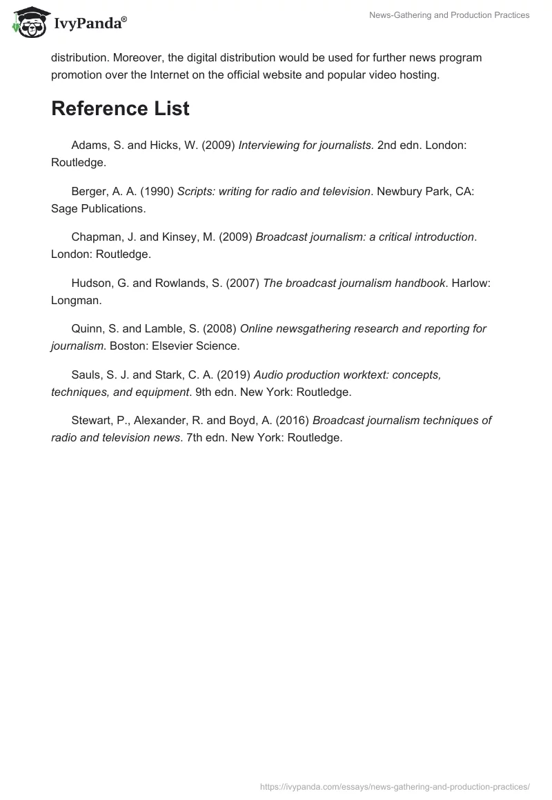 News-Gathering and Production Practices. Page 4