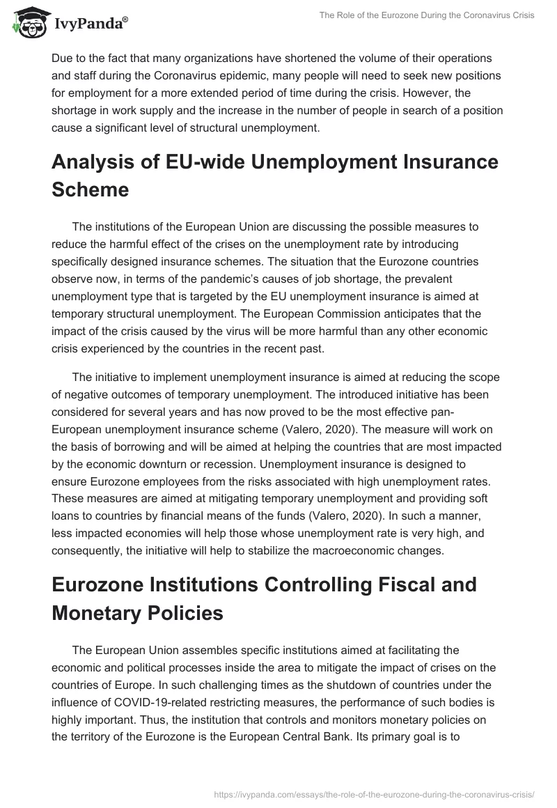 The Role of the Eurozone During the Coronavirus Crisis. Page 2
