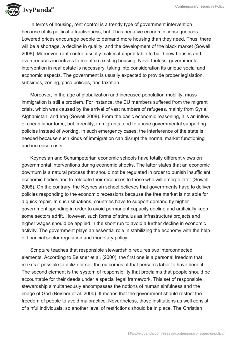 Contemporary Issues in Policy. Page 2