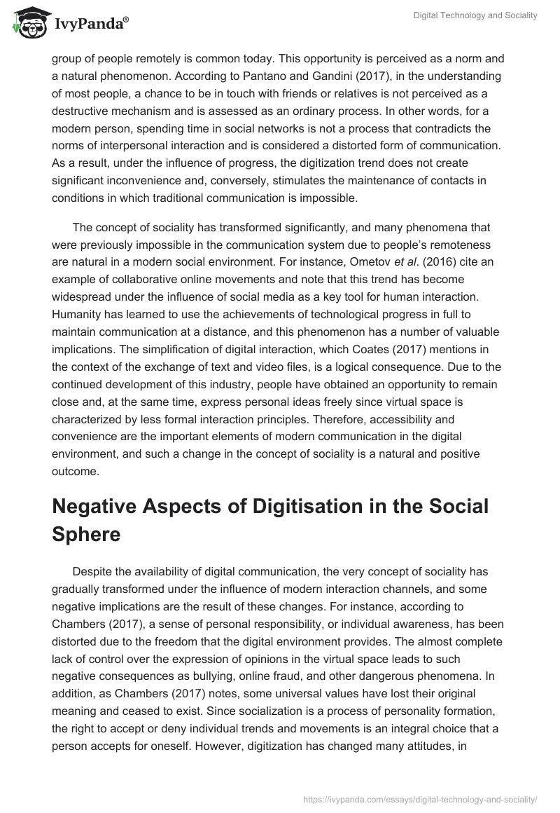 Digital Technology and Sociality. Page 2