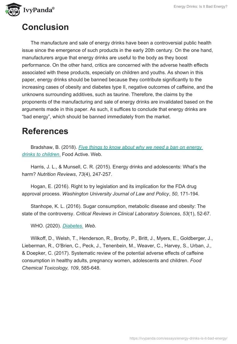 Energy Drinks: Is It Bad Energy?. Page 4