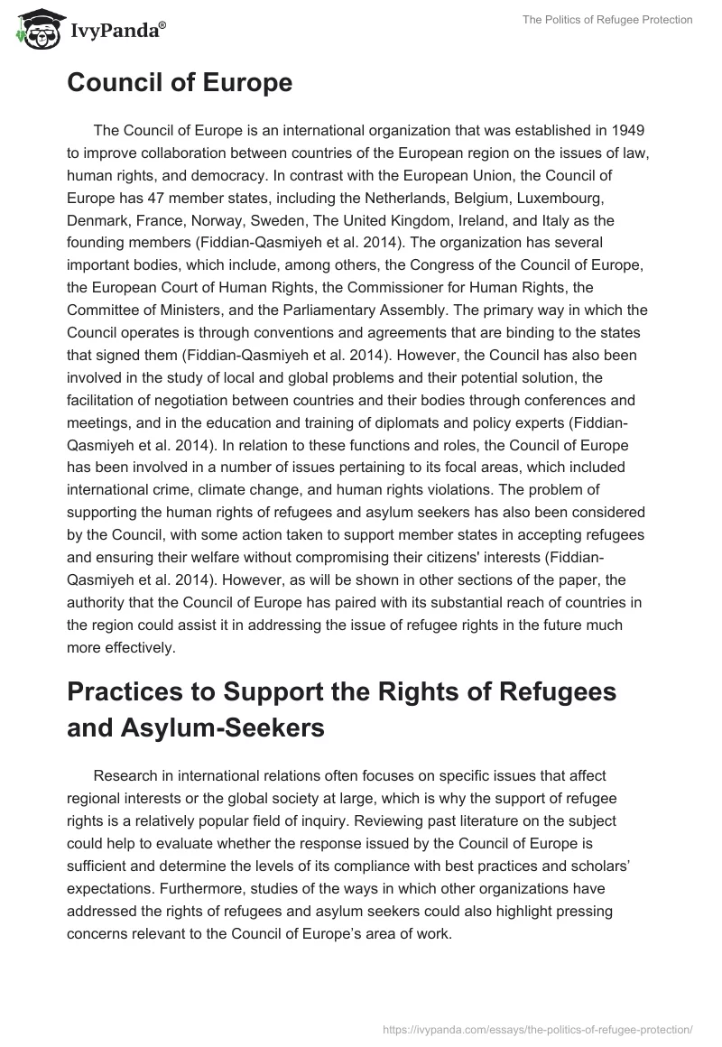 The Politics of Refugee Protection. Page 3