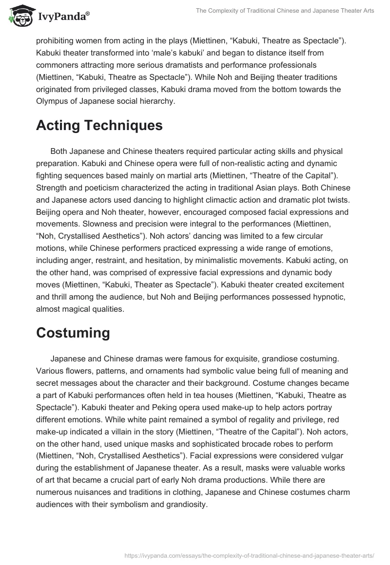 The Complexity of Traditional Chinese and Japanese Theater Arts. Page 2