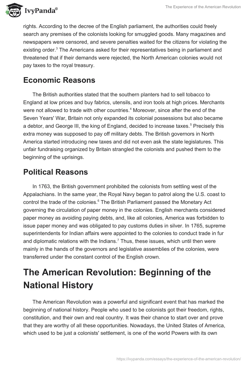 The Experience of the American Revolution. Page 2