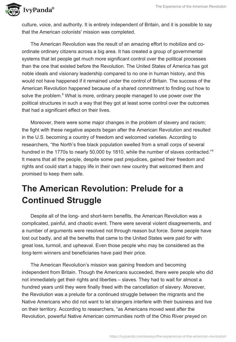 The Experience of the American Revolution. Page 3