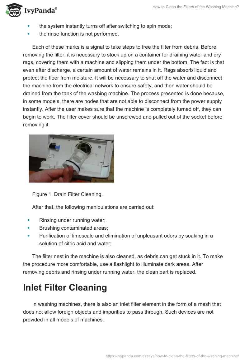 How to Clean the Filters of the Washing Machine?. Page 2