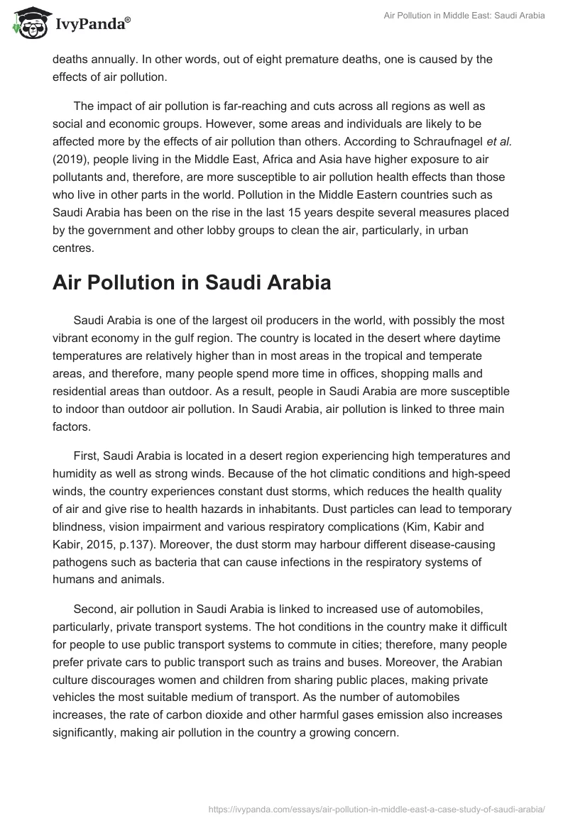 Air Pollution in Middle East: Saudi Arabia. Page 2