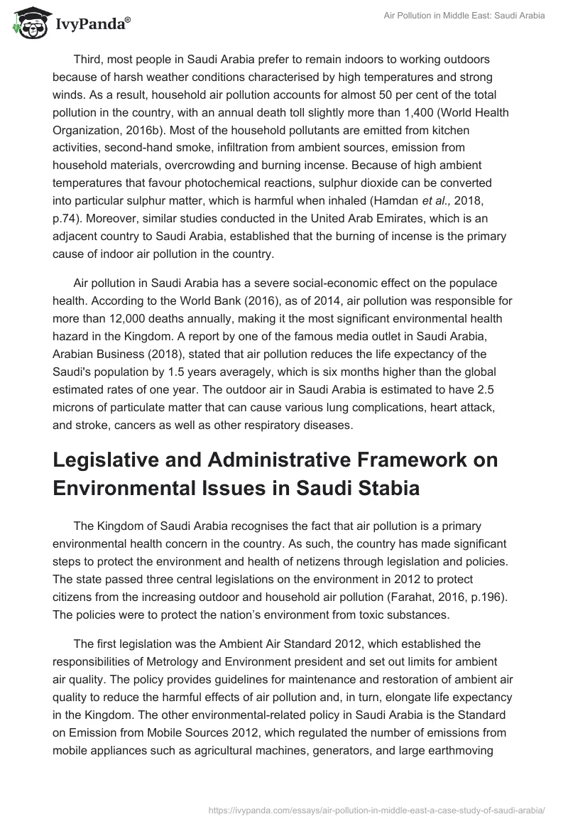 Air Pollution in Middle East: Saudi Arabia. Page 3