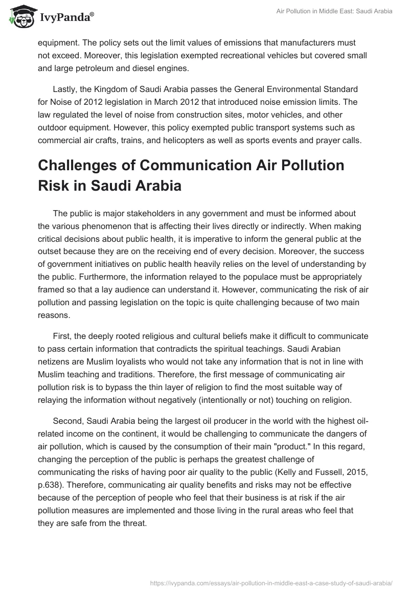 Air Pollution in Middle East: Saudi Arabia. Page 4