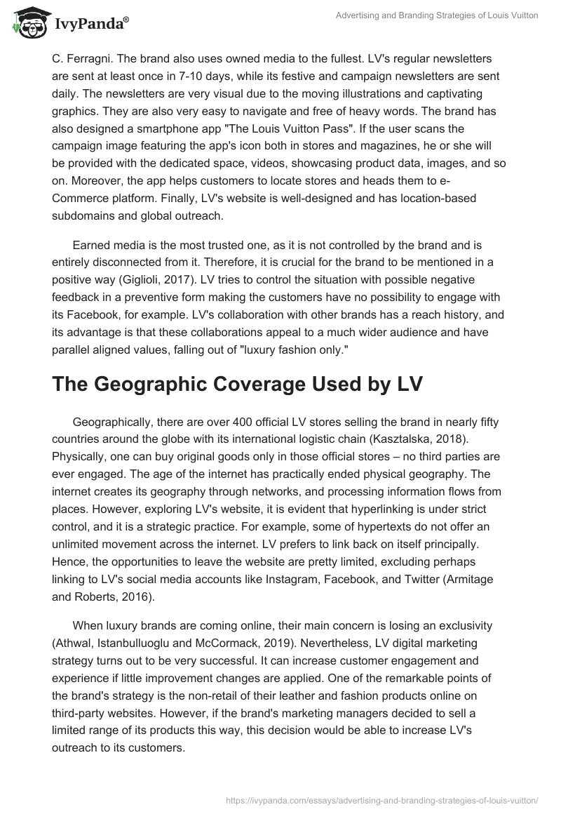 Advertising and Branding Strategies of Louis Vuitton. Page 2